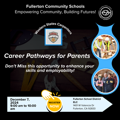  Career Pathways for Parents Information Session is on Dec. 7th